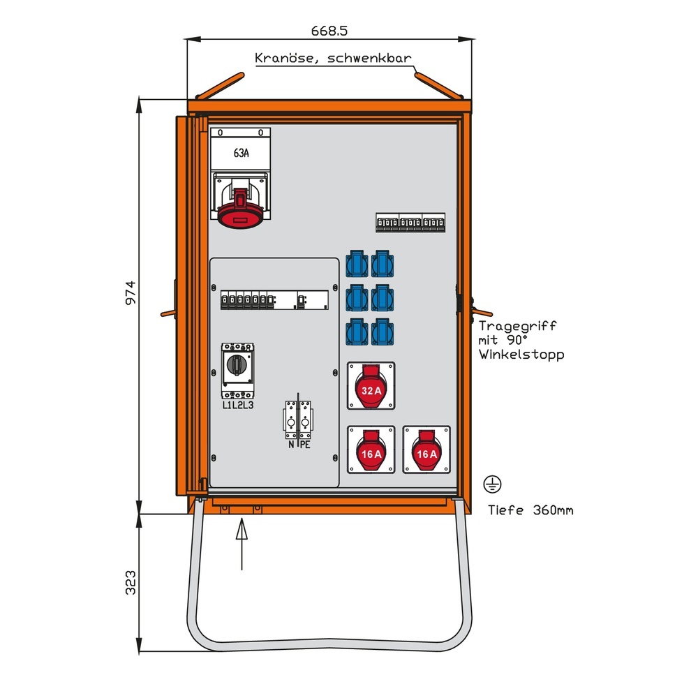 Walther-Werke Verteilerschrank WV0369R1
