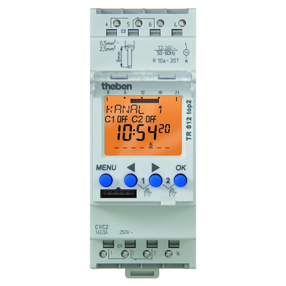 Theben Digital Schaltuhr 6124100 Typ TR 612 top2 24V