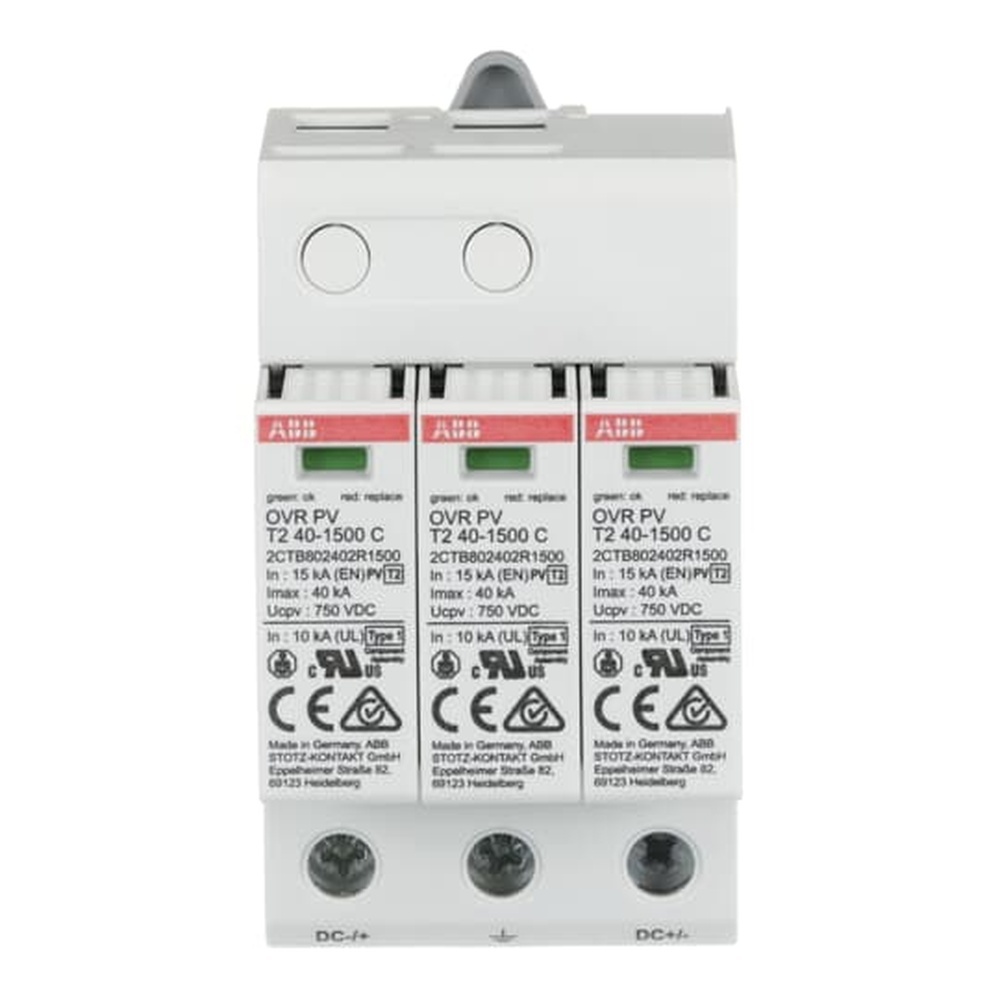 ABB Überspannungsableiter für Energietechnik Stromversorgung 2CTB802400R1500 Typ OVR PV T2 40-1500