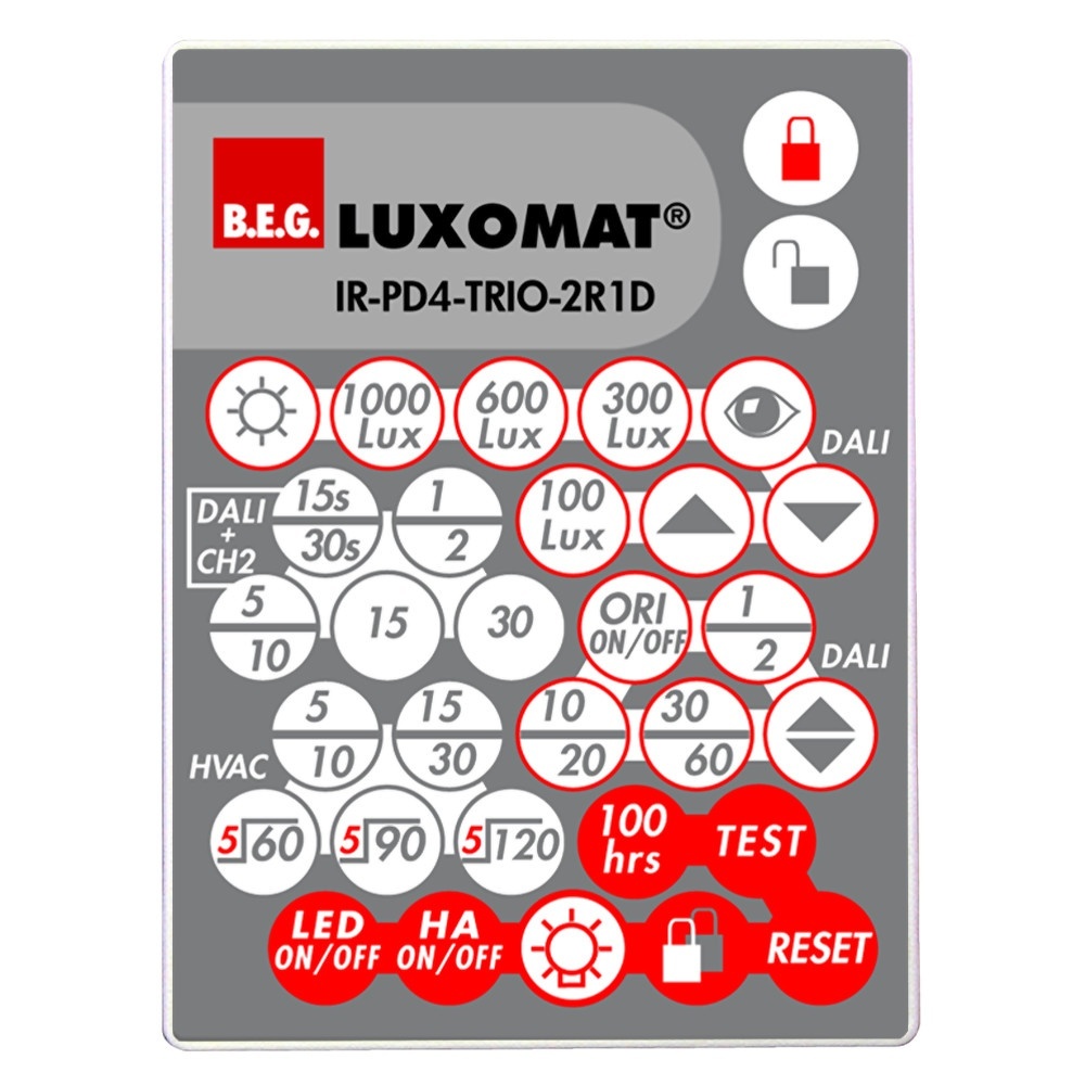 B.E.G. Brück IR Fernbedienung 92473 Typ IR-PD4-TRIO-2R1D B.E.G. Brück IR Fernbedienung 92473 Typ IR-PD4-TRIO-2R1D