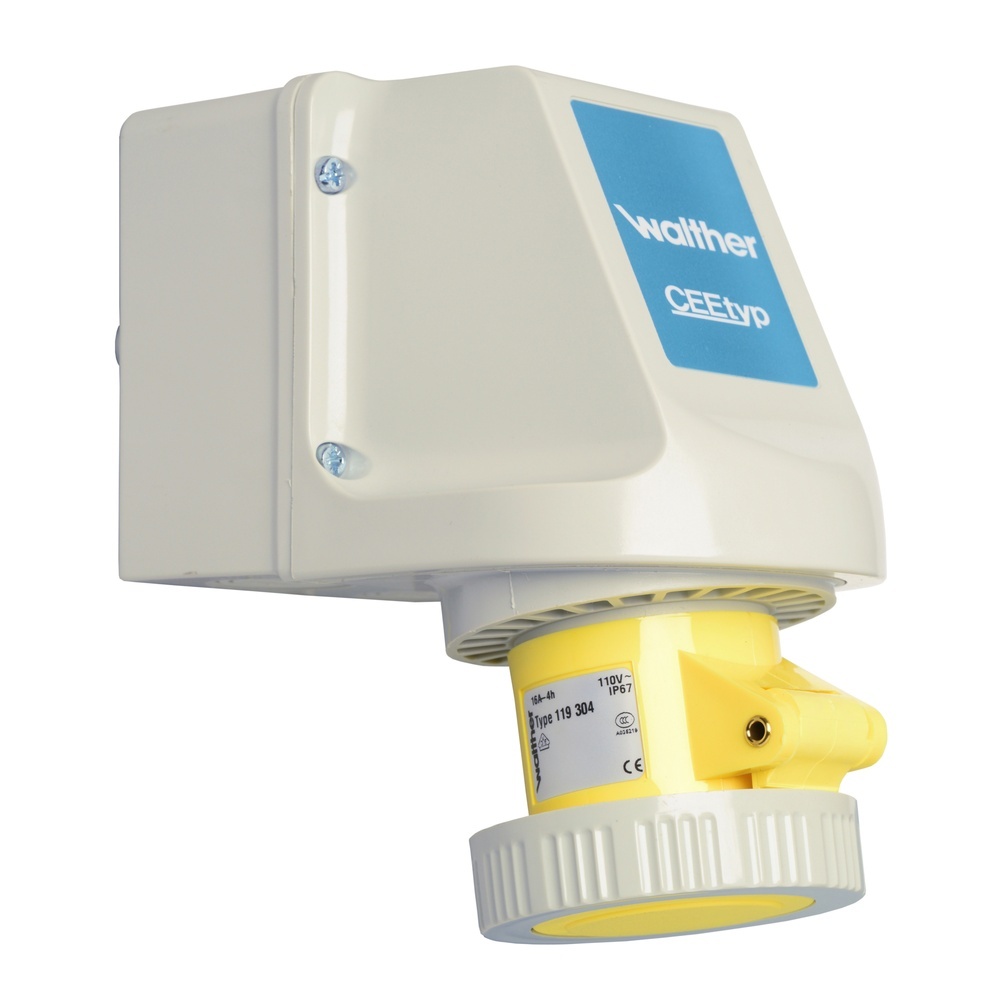 Walther-Werke Wasserdichte Wandsteckdose 119304 Walther-Werke Wasserdichte Wandsteckdose 119304