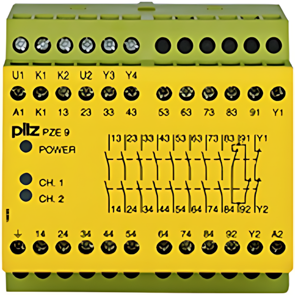 Pilz Kontakterweiterung 774143 Typ PZE 9 110-120VAC 8n/o 1n/c