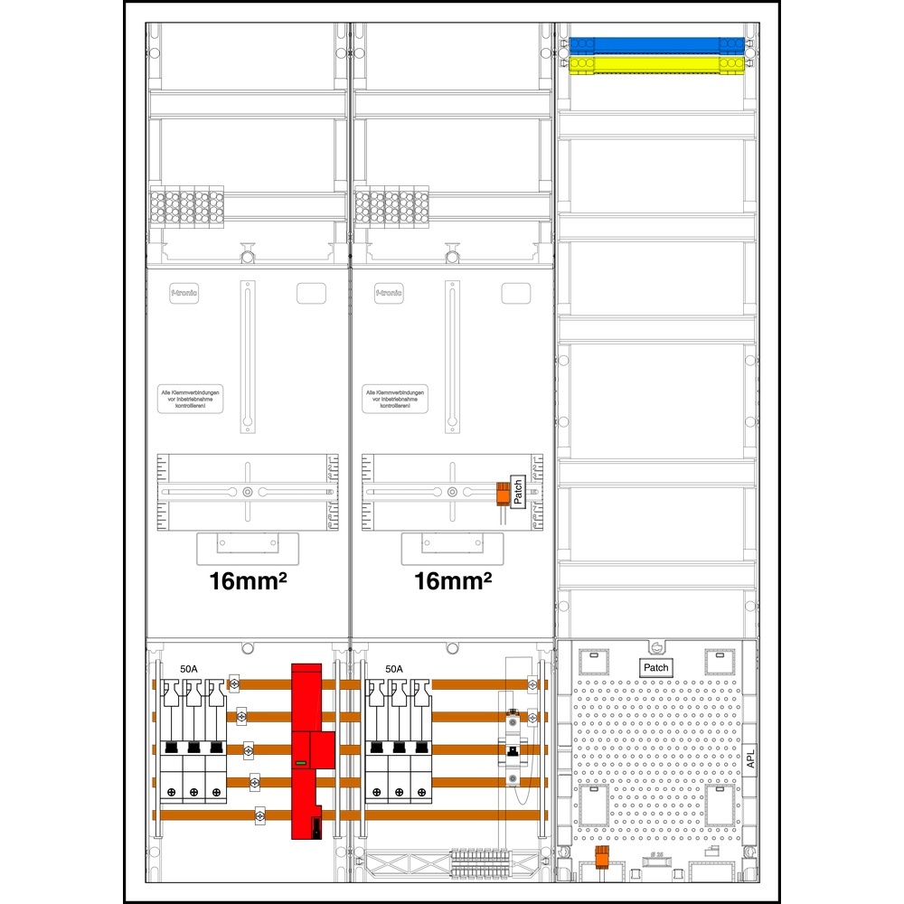 f-tronic Sammelschienenklemmen 7190623 Typ 3HZ732APZ50B10ÜS-16