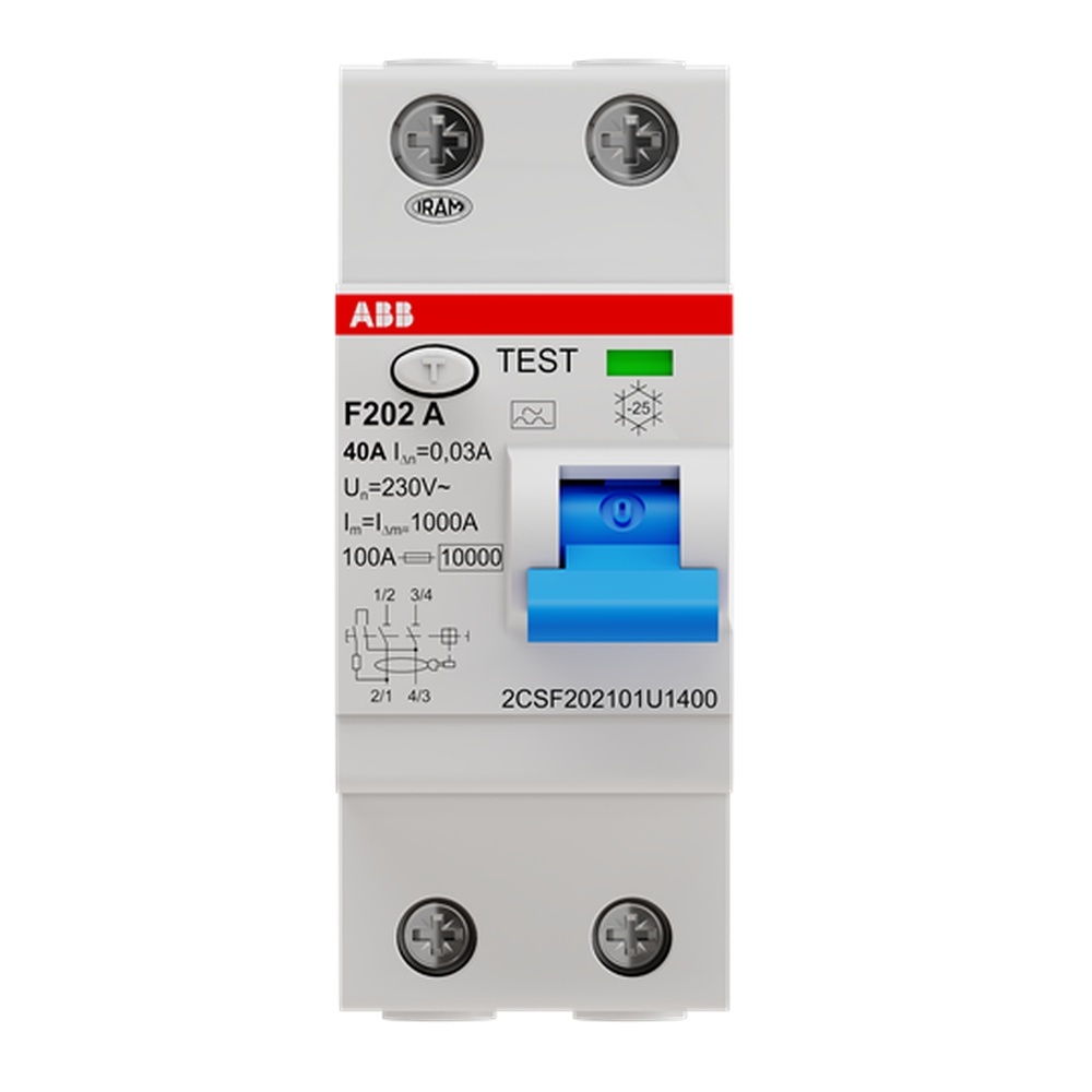 ABB Fehlerstrom Schutzschalter 2CSF202101U1400 Typ F202A-40/0,03UNV