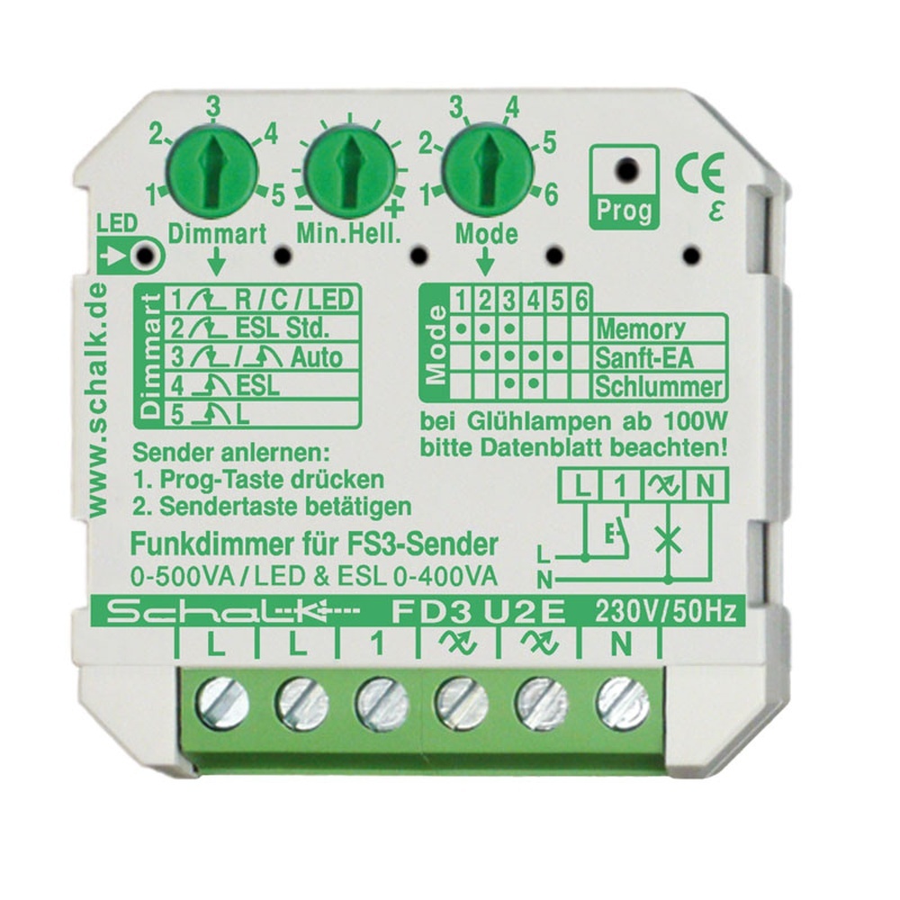 Schalk Funk Universal Dimmer FD3U2E9 Typ FD3 U2E