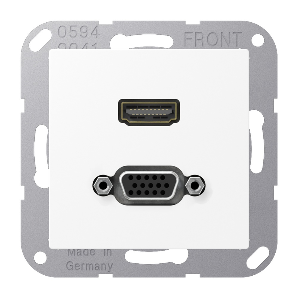 Jung Multimedia Anschlusssystem HDMI/VGA MAA1173WWM