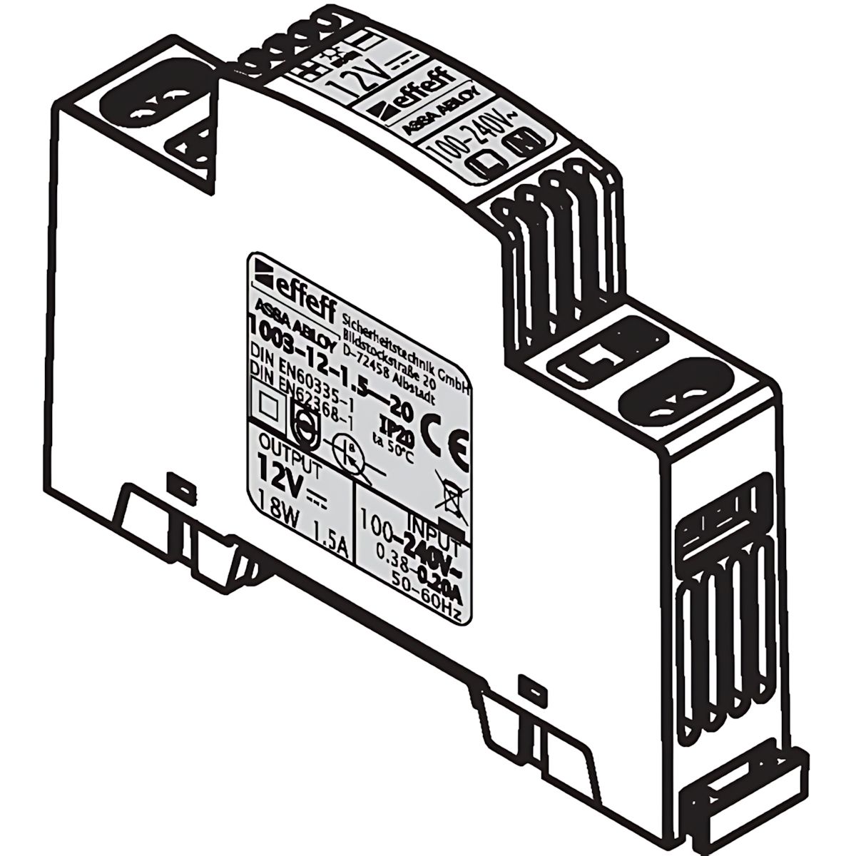 Assa Abloy Stromversorgung 1003-12-2.5--20 Typ 1003-12