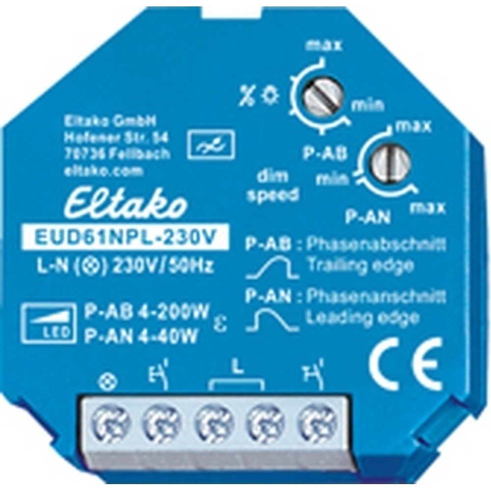 ELTAKO Universal Dimmschalter 61100832 Typ EUD61NPL-230V