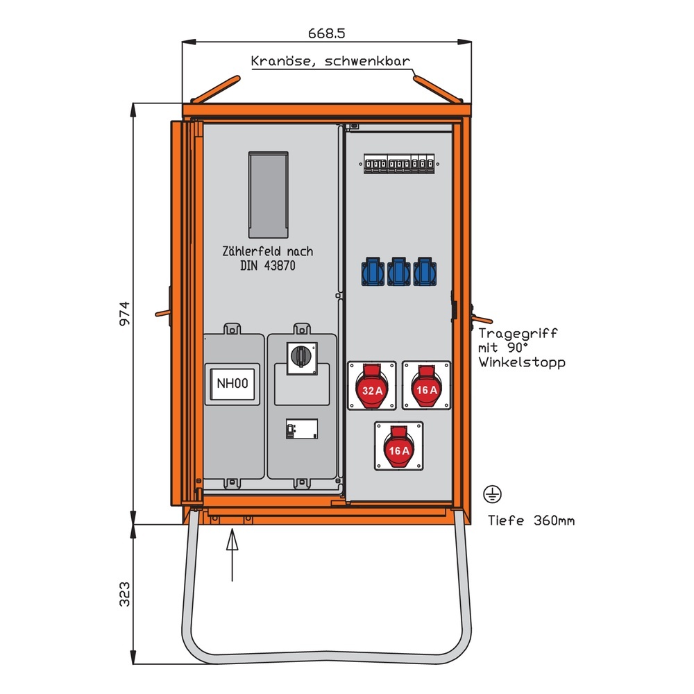 Walther-Werke Anschlussverteiler Schrank WAV0100R1