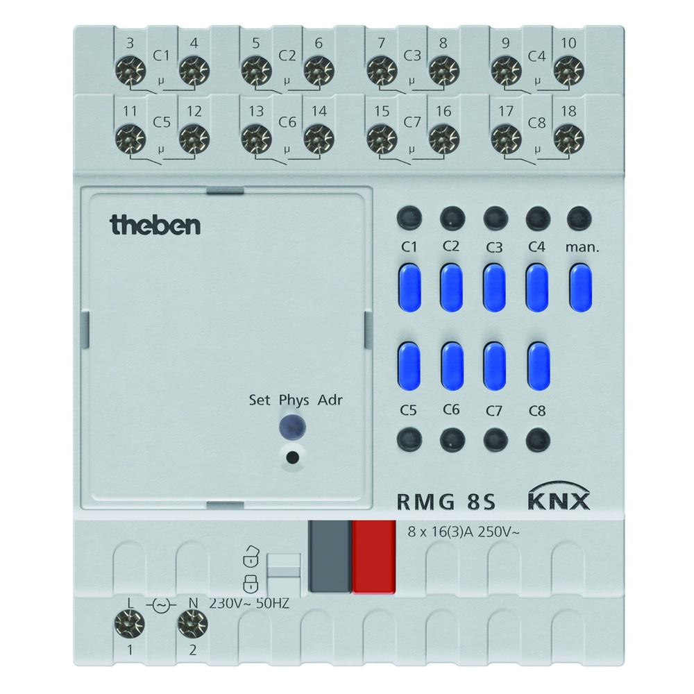 Theben KNX Schaltaktor 4930220 Typ RMG 8 S KNX