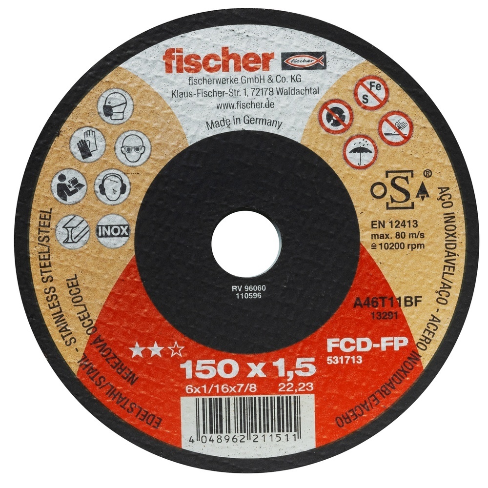 Fischer Trennscheibe 531713 Typ FCD-FP 150x1,5x22,23 INOX