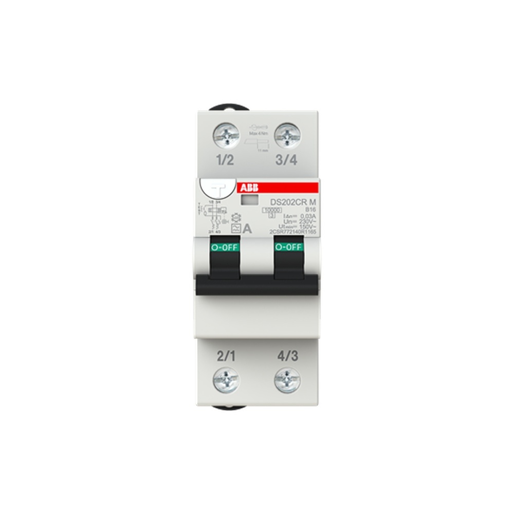 ABB Kombination FI Schalter Leitungsschutzschalter 2CSR772140R1165 Typ DS202CRMA-B16/0,03
