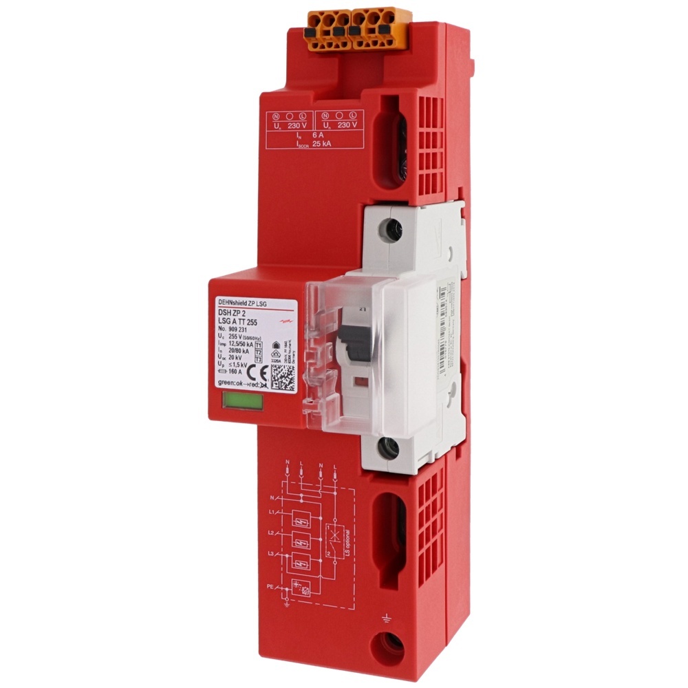Dehn + Söhne Kombi Ableiter 909231 Typ DSH ZP 2 LSG A TT 255 Dehn + Söhne Kombi Ableiter 909231 Typ DSH ZP 2 LSG A TT 255