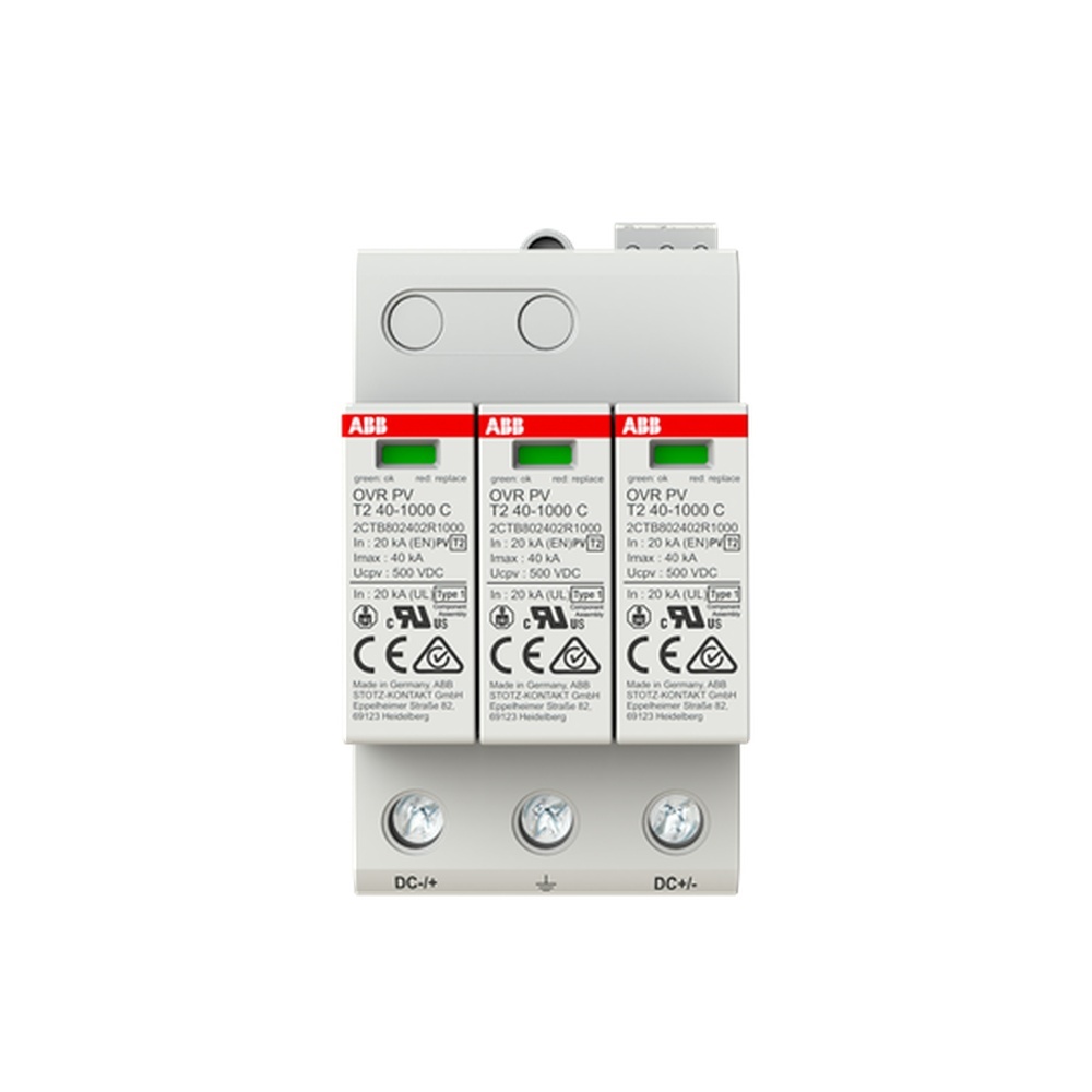 ABB Überspannungsableiter für Energietechnik Stromversorgung 2CTB802401R1000 Typ OVR PV T2 40-1000
