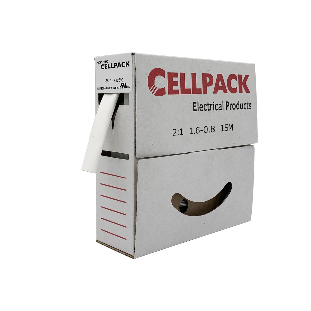 Cellpack Warmschrumpfschlauch 127032 Typ SB/1.6-0.8/WH/15m