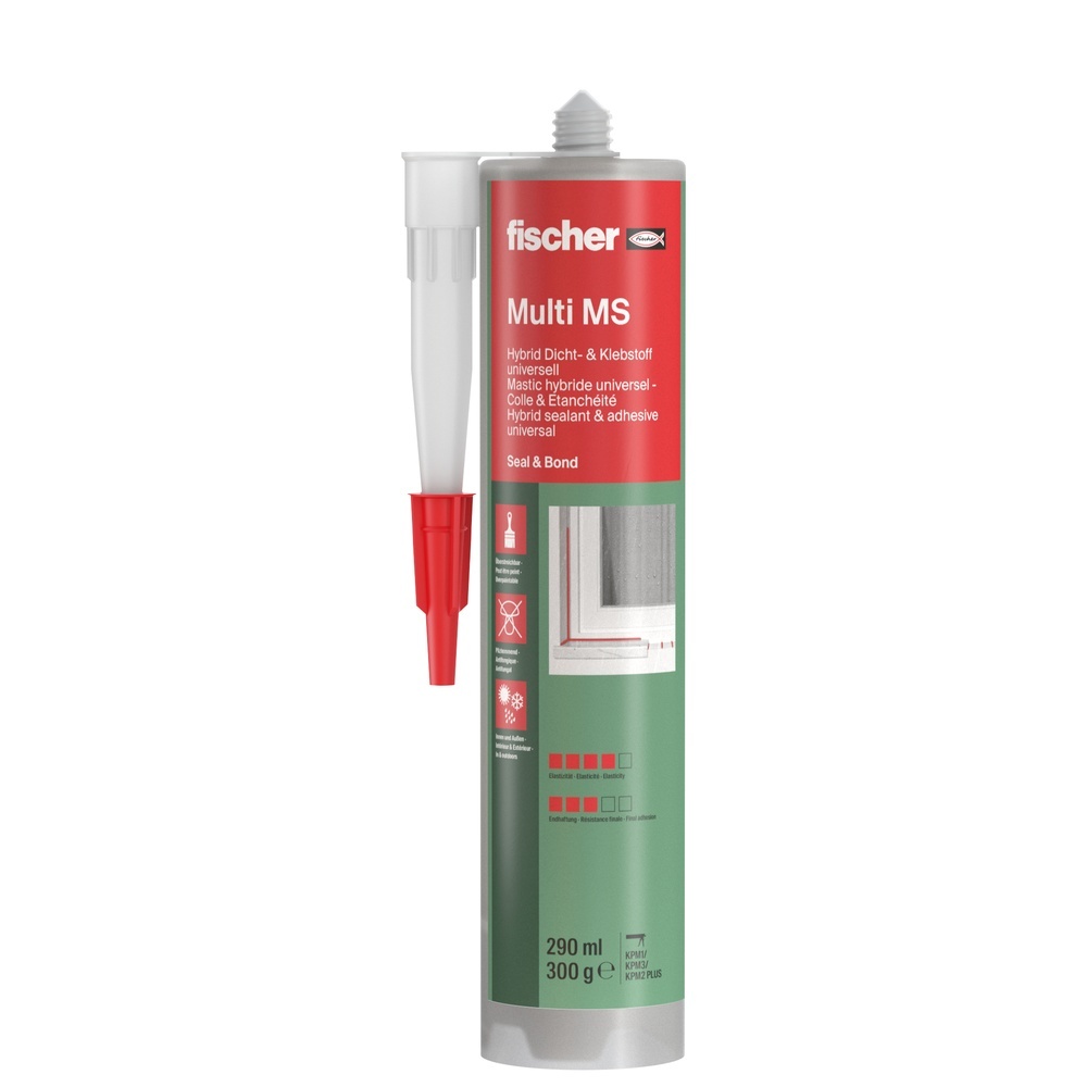 Fischer Bauklebstoff 503319 Typ fischer Multi MS black 290ml (DE/FR/EN)