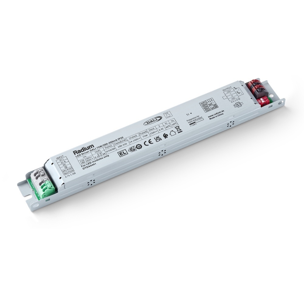 Radium DALI Treiber OTDA4441 Typ DRIVER DC DALI 75W/200-350mA IP20
