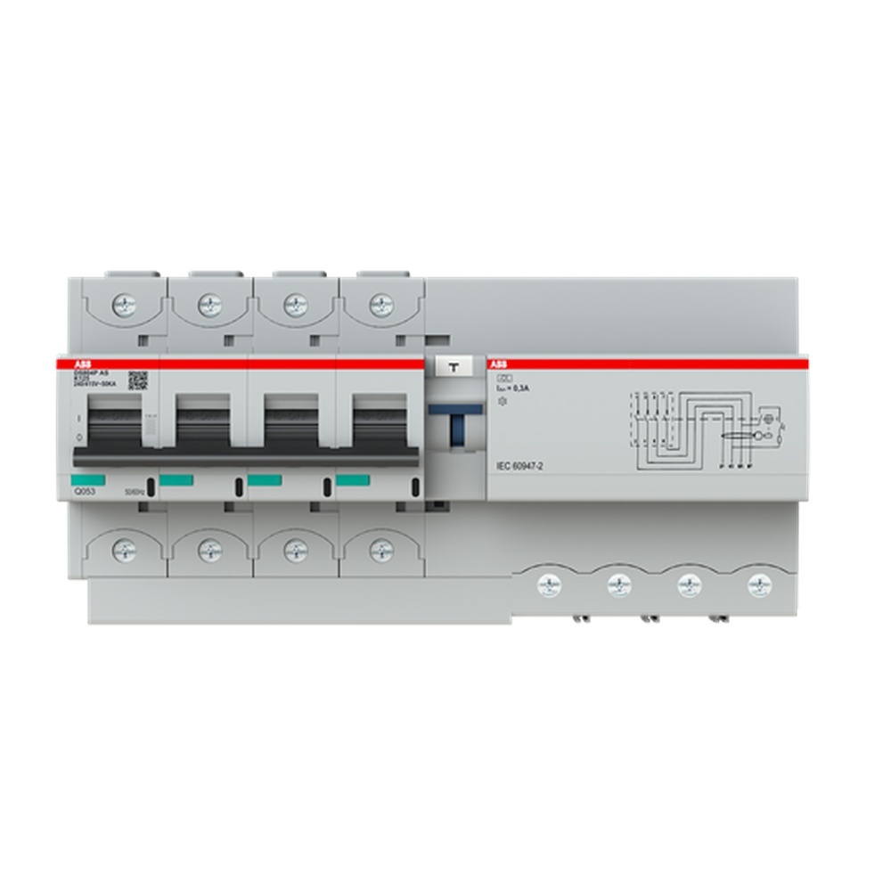 ABB Verteilerbaugruppe mit Kombi FI Schalter Leitungsschutzsch 2CCG001332R0001 Typ DS804P-K125/0.3AS