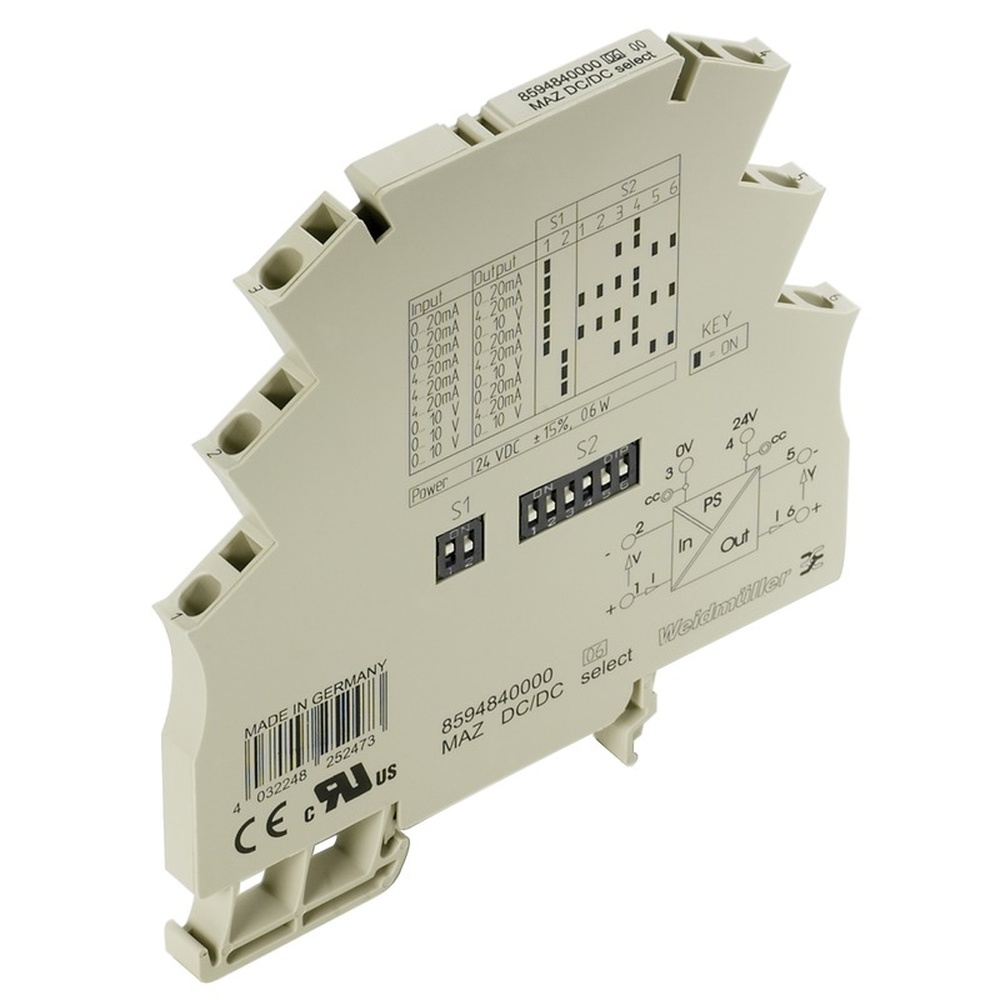 Weidmüller Signalwandler Trenner 8594840000 Typ MAZ DC/DC SELECT