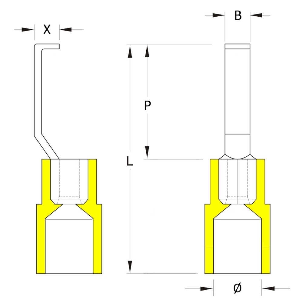 Weidmüller Kabelschuh 1216230000 Typ HBT 6,0 - 4,6 GE