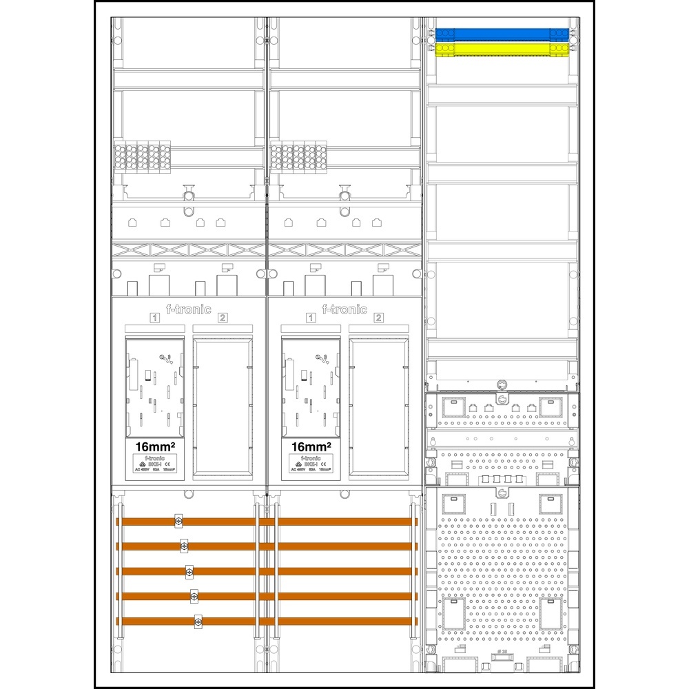 f-tronic Sammelschienenklemmen 7195678 Typ EHZ732APZRFZL-16