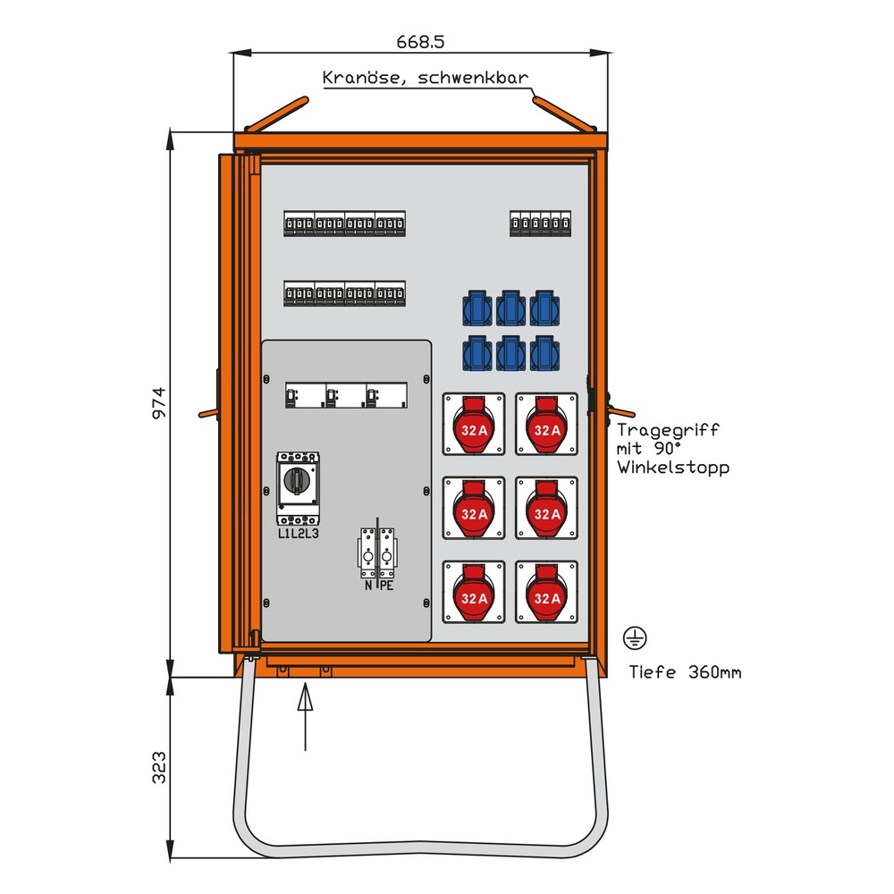 Walther-Werke Verteilerschrank WV0432CR1