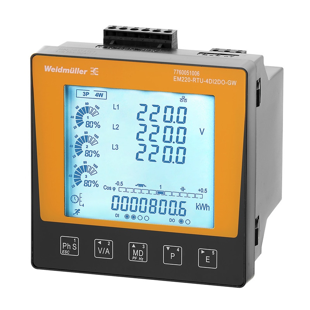 Weidmüller Messgerät 7760051006 Typ EM220-RTU-4DI2DO-GW