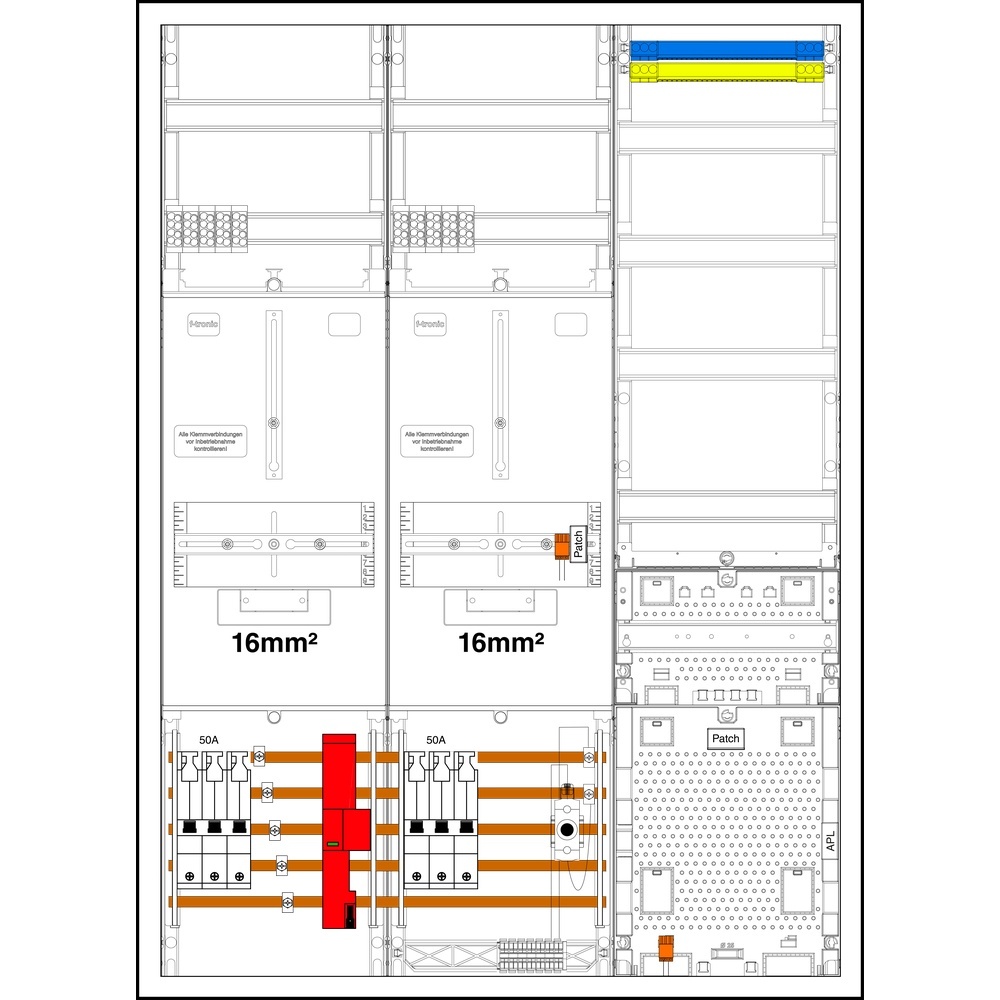 f-tronic Sammelschienenklemmen 7190610 Typ 3HZ732APZRFZ50D01Ü16