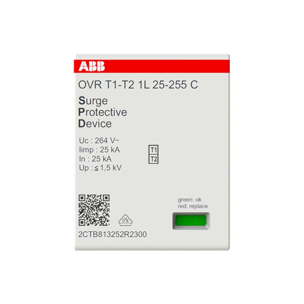 ABB Überspannungsableiter Ersatzmodul 2CTB813252R2300 Typ OVR T1-T2 1L 25-255 C