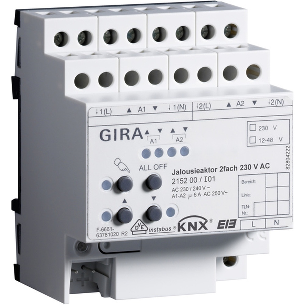 Gira Jalousieaktor 2fach 215200