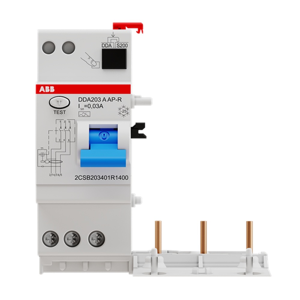 ABB Fehlerstromschutzblock 2CSB203401R1400 Typ DDA203A-40/0,03AP-
