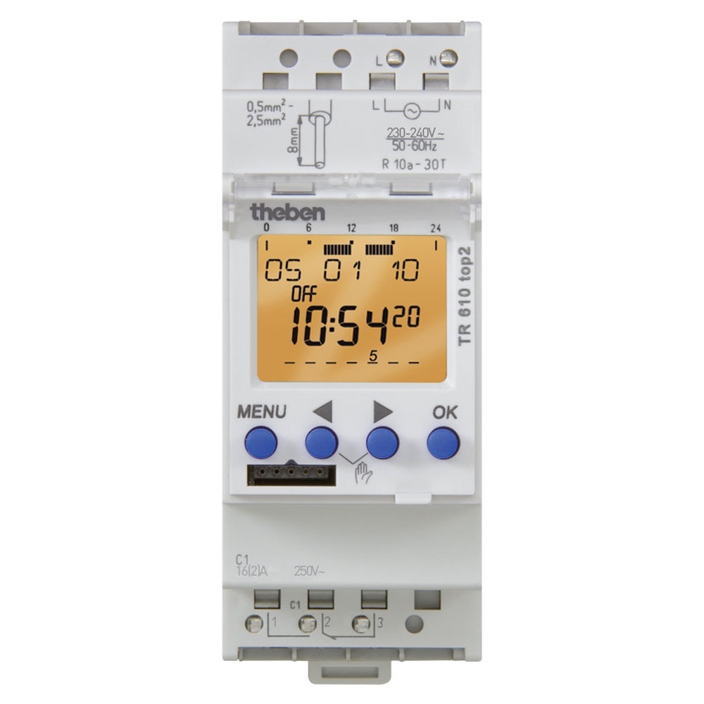 Theben Digital Schaltuhr 6100110 Typ TR 610 top2 G