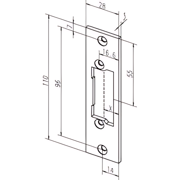 Assa Abloy Flachschließblech -------84B35-01