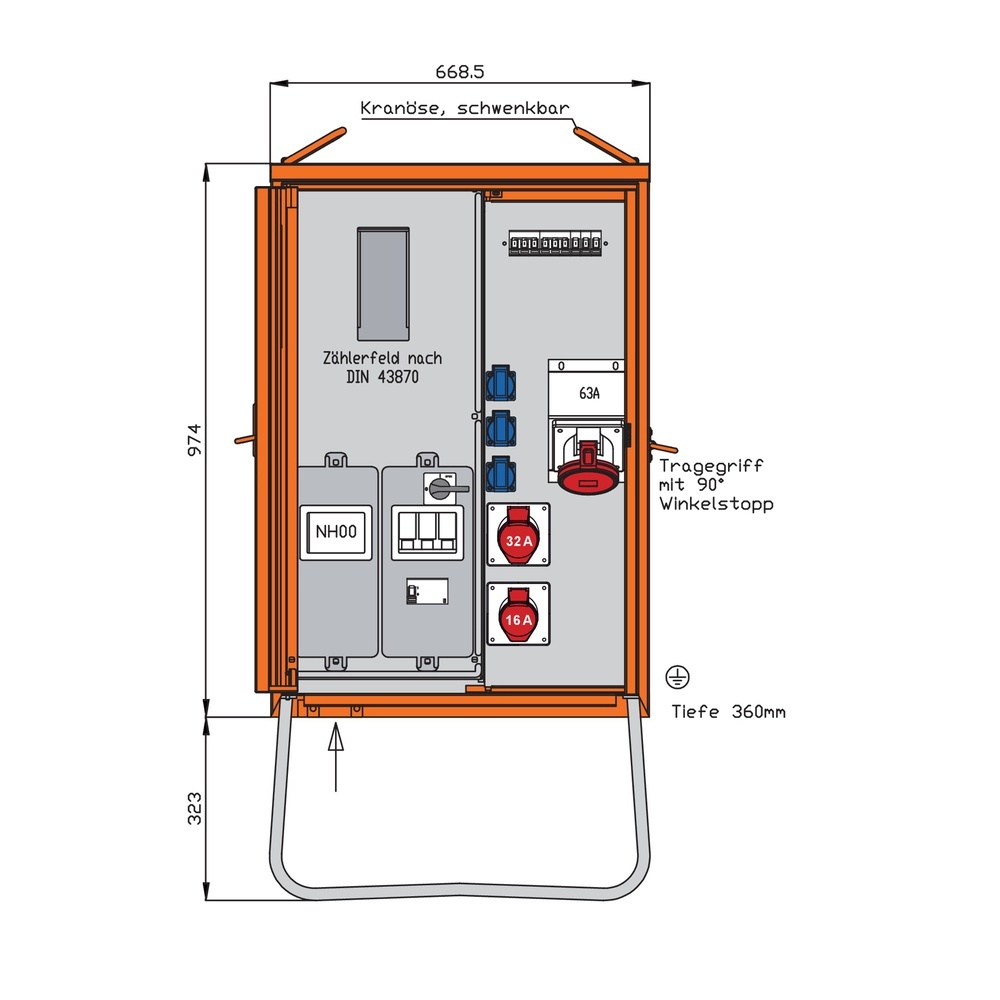Walther-Werke Anschlussverteiler Schrank WAV0160R1
