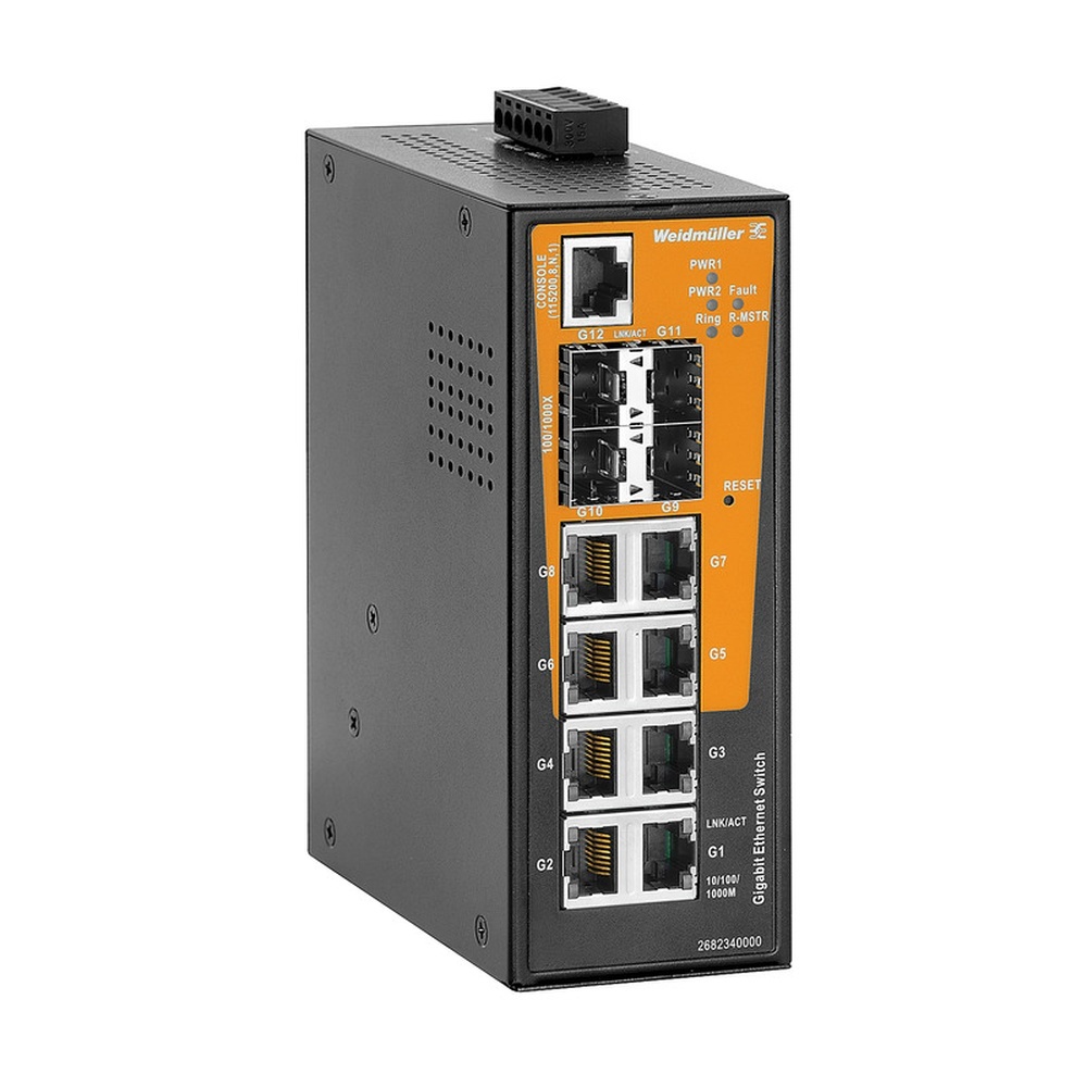 Weidmüller Netzwerk Switch 2682340000 Typ IE-SW-AL12M-8GT-4GESFP