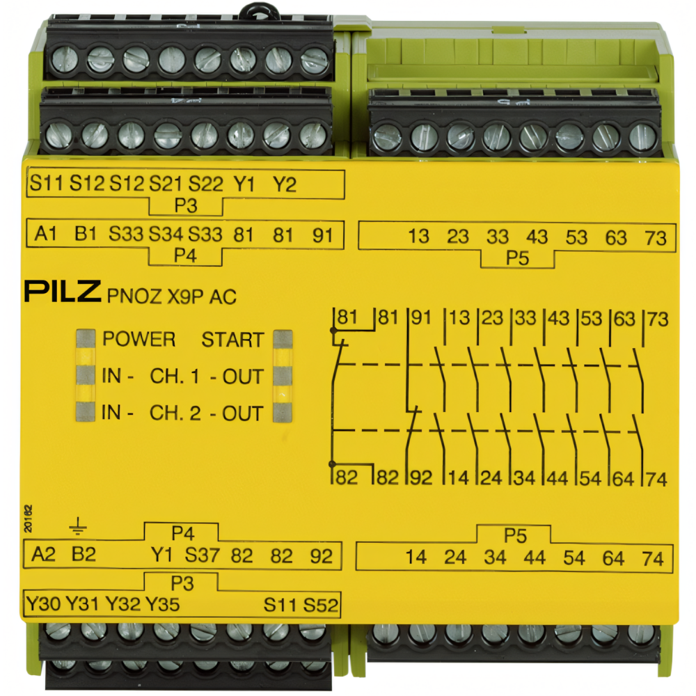 Pilz Sicherheitsschaltgerät 777606 Typ PNOZ X9P 24DC 24-240VACDC 7no 2nc 2so