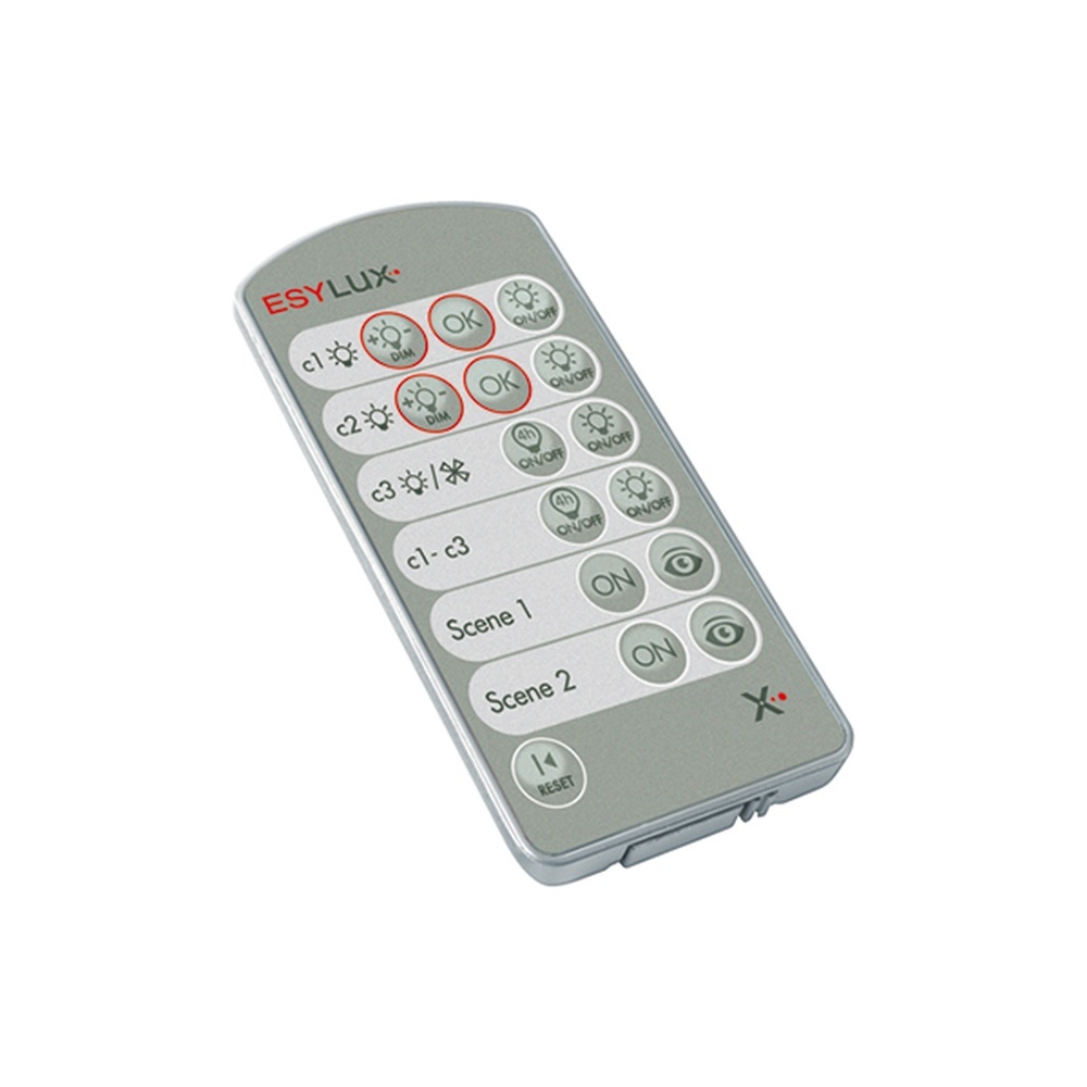 ESYLUX Fernbedienung EM10425547 Typ Mobil-PDi/User silber/grün-metallic