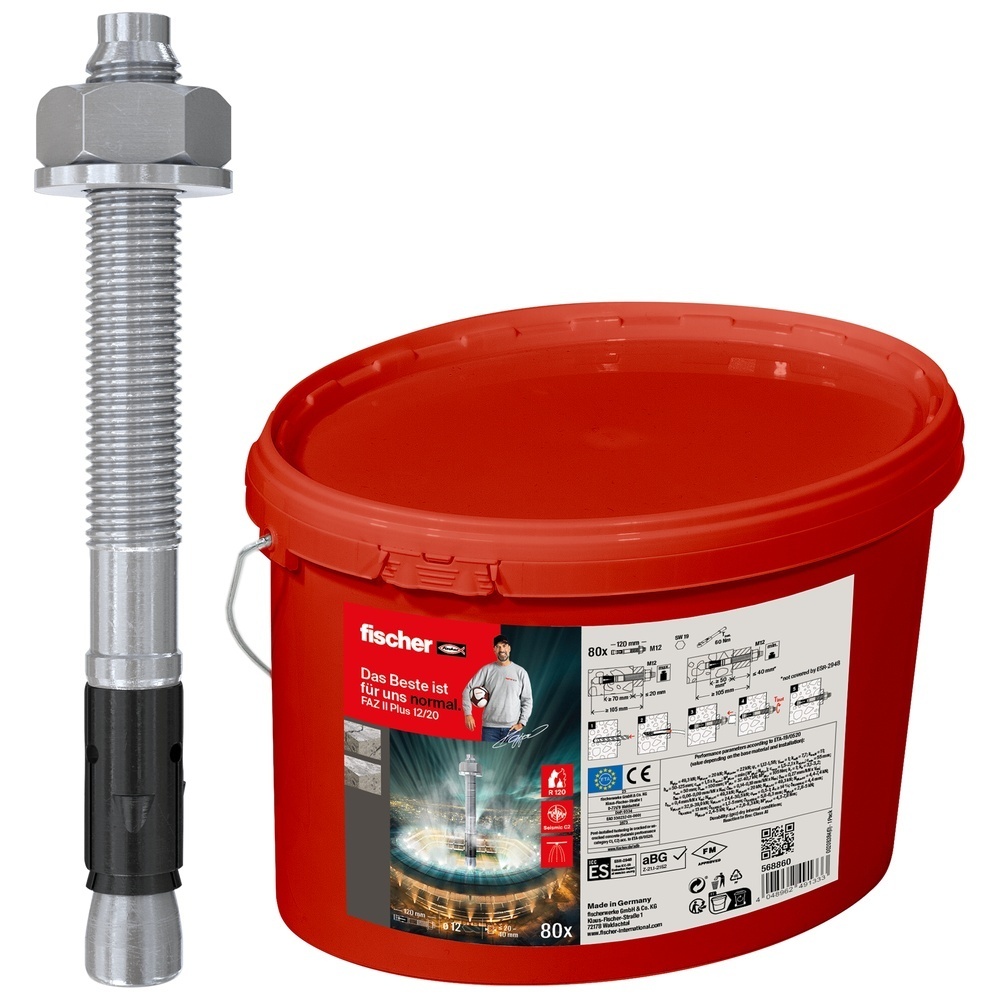 Fischer Bolzenanker 568860 Typ Bolzenanker FAZ II Plus 12/20 Eimer