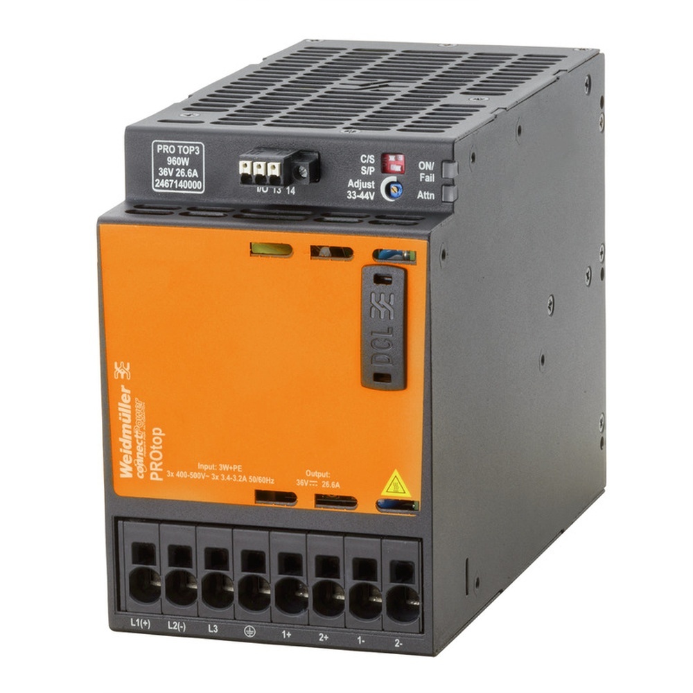 Weidmüller Stromversorgungsgerät 2467140000 Typ PRO TOP3 960W 36V 26,6A CO Weidmüller Stromversorgungsgerät 2467140000 Typ PRO TOP3 960W 36V 26,6A CO