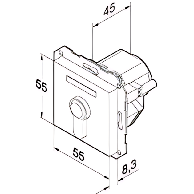 Assa Abloy Schlüsselschalter 1380E03-1--0400