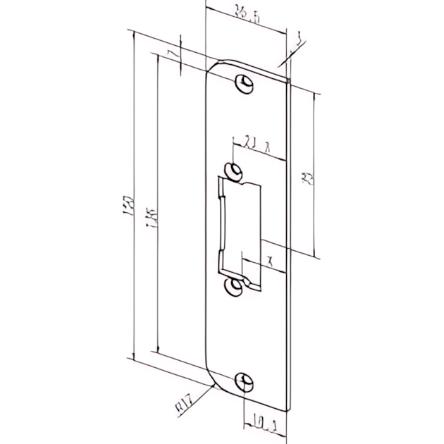 Assa Abloy Flachschließblech -------64B35-01 Assa Abloy Flachschließblech -------64B35-01