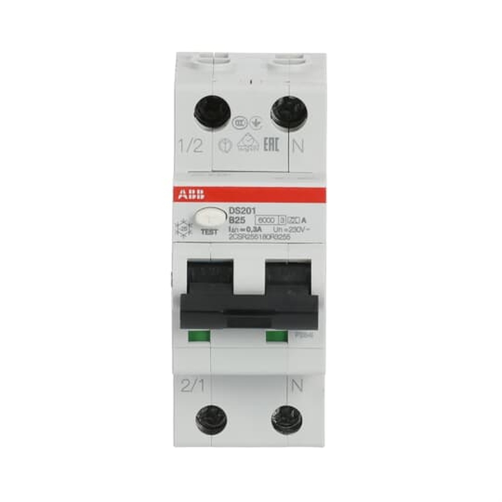 ABB Kombination FI Schalter Leitungsschutzschalter 2CSR255180R3255 Typ DS201A-B25/0,3