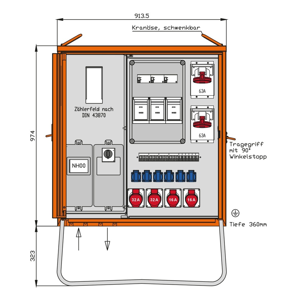 Walther-Werke Anschlussverteiler Schrank WAV0241BR1 Walther-Werke Anschlussverteiler Schrank WAV0241BR1