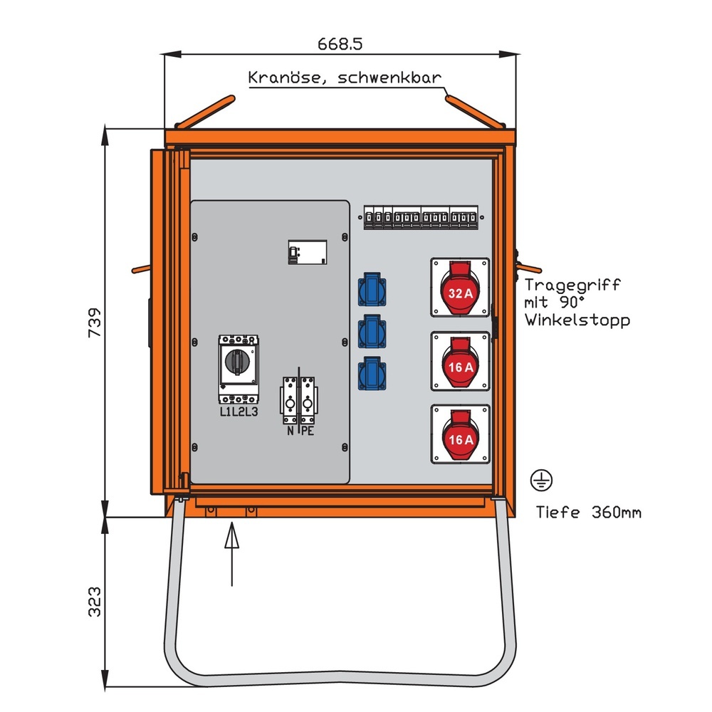 Walther-Werke Verteilerschrank 44kVA WV0280R1