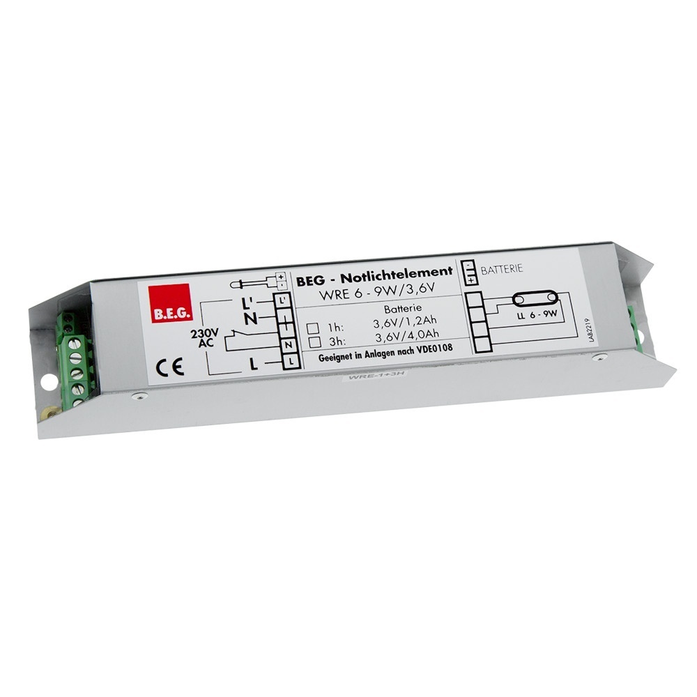 B.E.G. Brück Wechselrichter 9254 Typ Wechselrichter WRE 3,6V/3 o.Akku