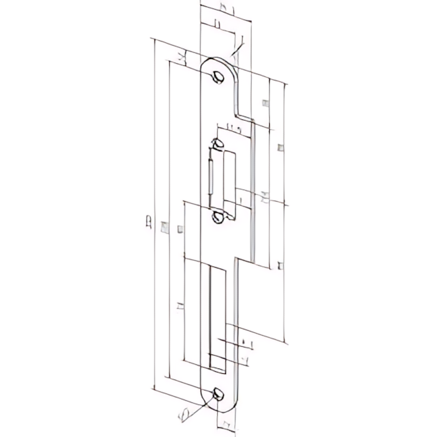 Assa Abloy Lappenschließblech -------66B35-01 Assa Abloy Lappenschließblech -------66B35-01