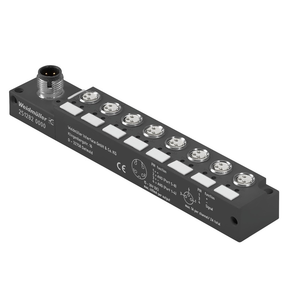 Weidmüller Passiver Sensor Aktor Verteiler 2512820000 Typ SAI-08L-VP12-3A-M08L-AND