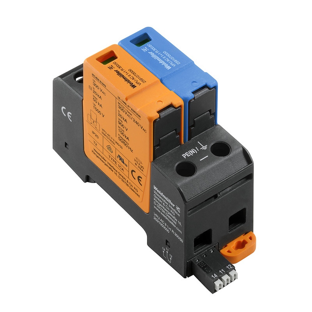Weidmüller Überspannungsableiter 2591070000 Typ VPU AC II 1+1 R 300/50