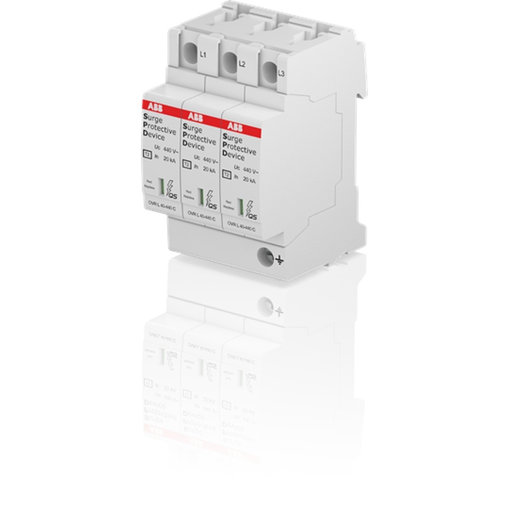 ABB Überspannungsableiter für Energietechnik Stromversorgung 2CTB803873R2800 Typ OVR T2 3L 40-440 P