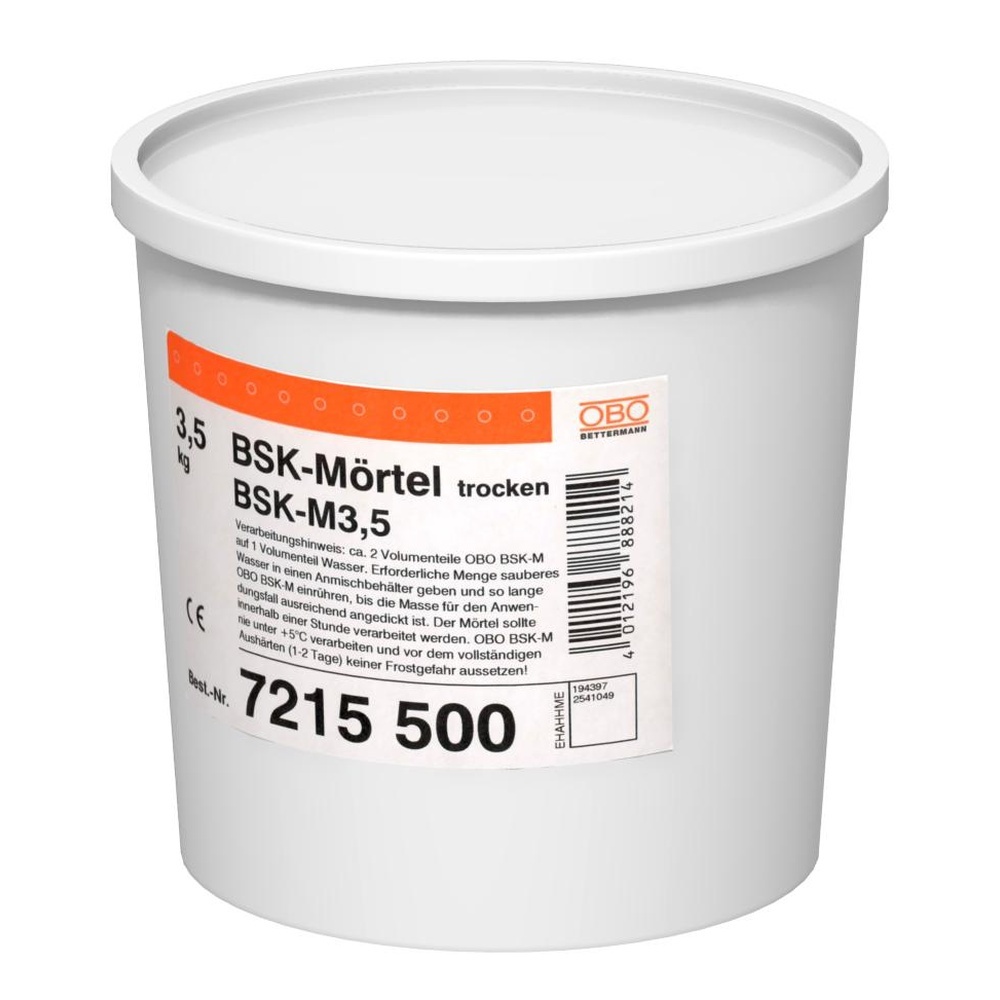 OBO Bettermann Brandschutzkanal Mörtel 7215500 Typ KTM